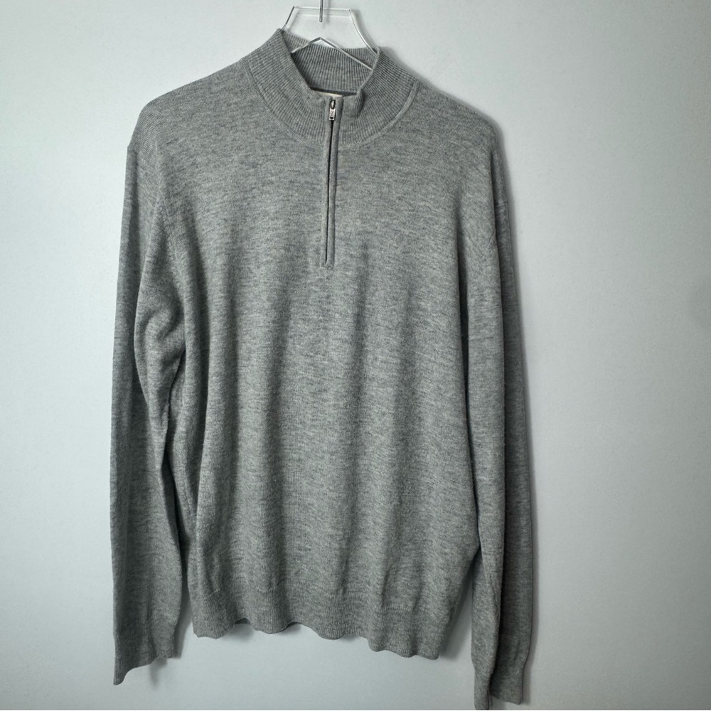 Boden Men's wool quarter zip sweater size xl 2147